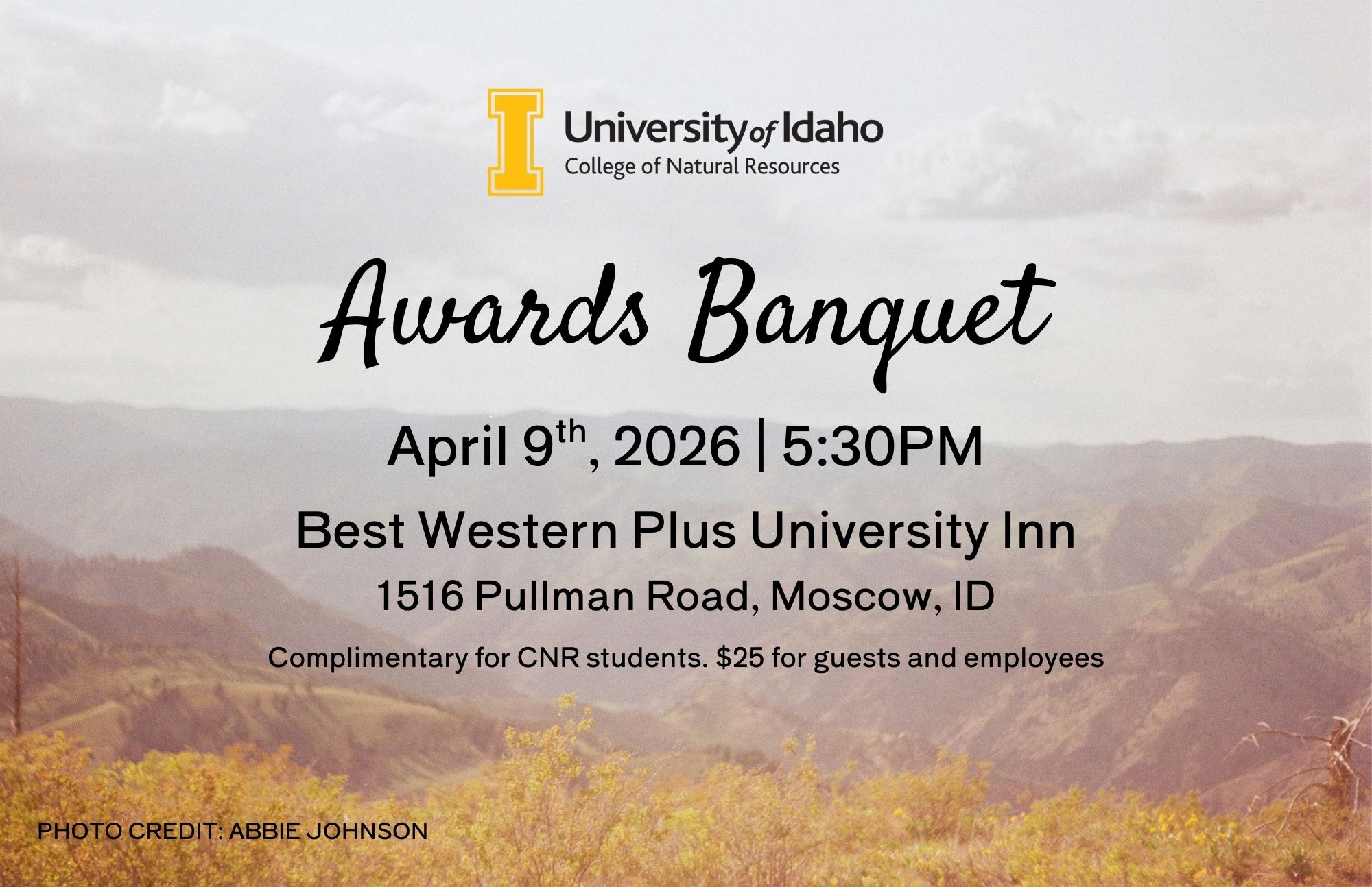 College of Natural Resources Awards Banquet Tickets
