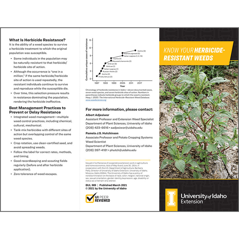 Know Your Herbicide-Resistant Weeds